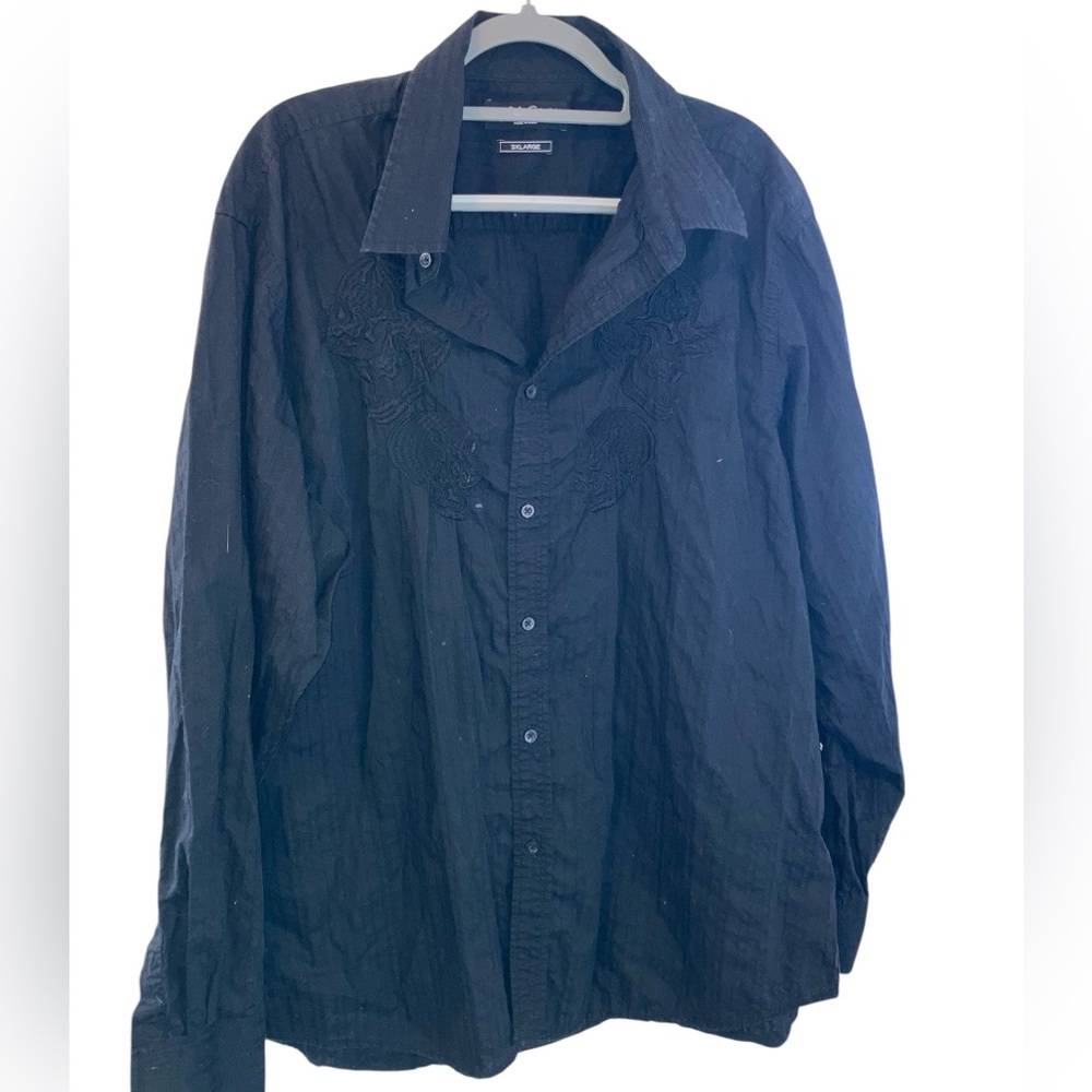 Ecko unlimited 3XL embroidered skull button down